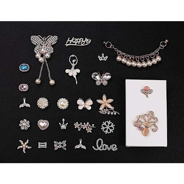 Sko Charms Passer Til Clog Sandaler Dekoration Mode Crystal Diamo