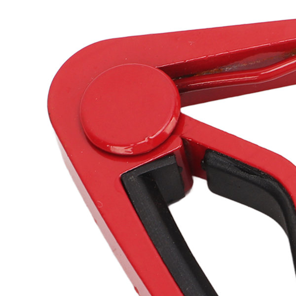 Gitarr Capo Stark Fjäder Reptålig Hög Hårdhet Legering Gitarr Capo med 5 Plektrum Röd