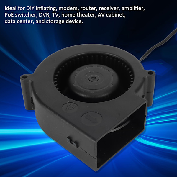 USB Blæser Fan 3.8in 3 Hastighedstilstand DC 5V Børsteløs 3800 RPM 22 CFM Computer Køleventilator til PC Elektronik 3D Printer