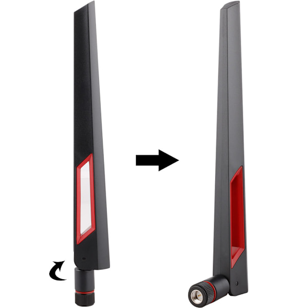 SMA-uros 2.4G 5.8G kaksoiskaistainen suurivahvistinen WiFi 12DBI -antenni langattomille reitittimille, musta