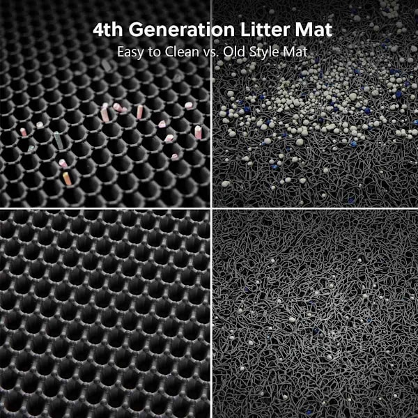 Kattströfångarmatta med innovativ bikakedesign, lagerdesign för optimal strökontroll, högkvalitativt material som säkerställer hållbarhet och säkerhet för