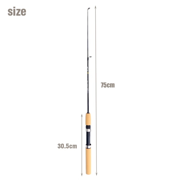 Isfiske Stang Glassfiber Retractable Mini Fiske Stang Utstyr