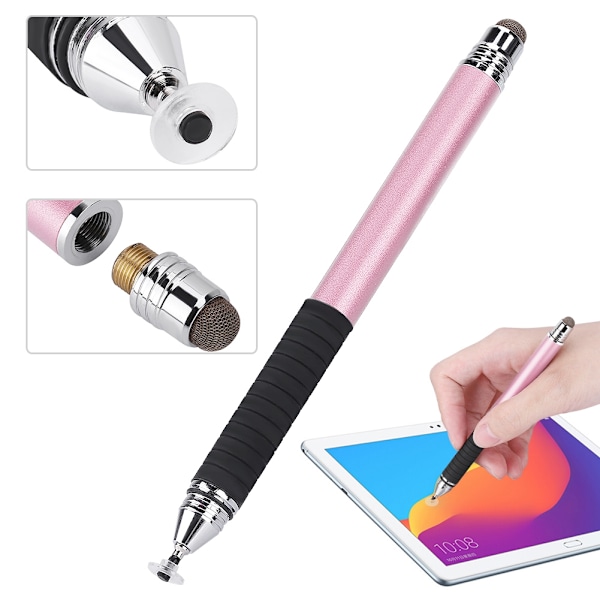 2-i-1 Touch Screen Scale Stylus Kapacitiv Pen Til iPhone iPad Samsung  Rose Gold