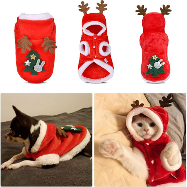 Husdjurs Cosplay Kläder, Trendig Älgdesign, Högkvalitativa Material, Mjuka och Bekväma, Perfekt Julklapp till Husdjur, Förhöjer Julstämningen,