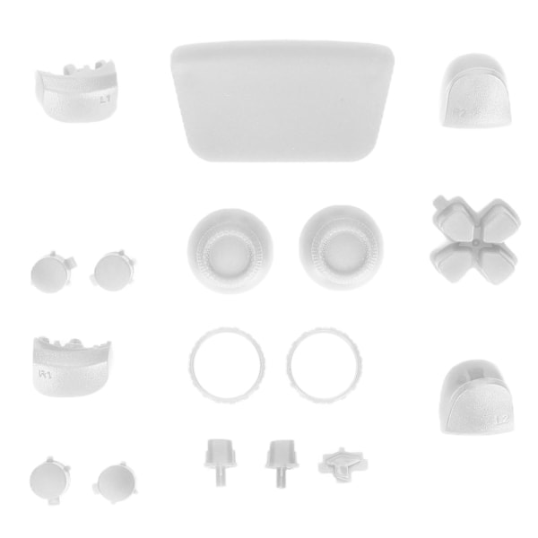 Ersättningsknappar L2 R2 Full Buttons Set Ersättningsknapp Reparationssats för PS5 ControllerVit