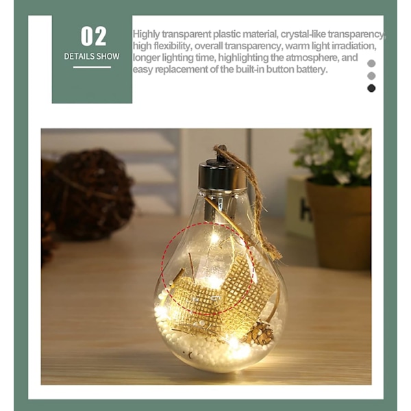 Globe Hängande Lampor, Simuleringsglödlampa Med Juteband & Kottar, Designade För Festliga Bröllopshängande Dekorationer (6st)