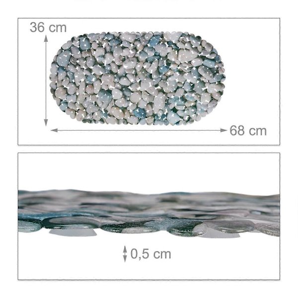 GETIT Anti-Slip Bath Mat Stone Design