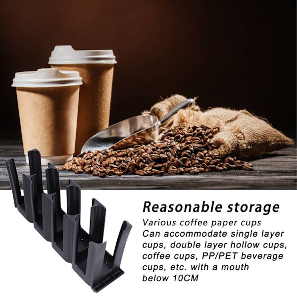 4 Galler Kaffe Kopp Dispenser Engångs Pappersmugg Hållare Organizer för Kaffe Mjölk Te Butik Restaurang