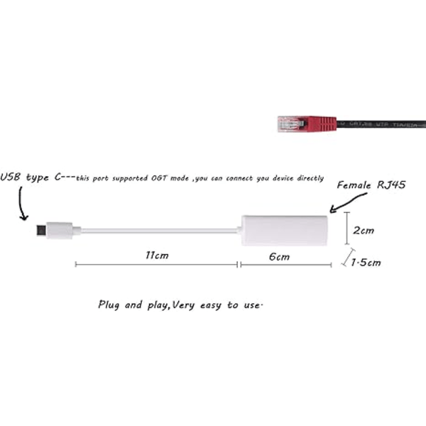 Digital Gateway för dina enheter, Nätverks-LAN-adapter med Ax88772-chipset, Plug and Play-design för sömlös integrering, Portabel nätverksadapter