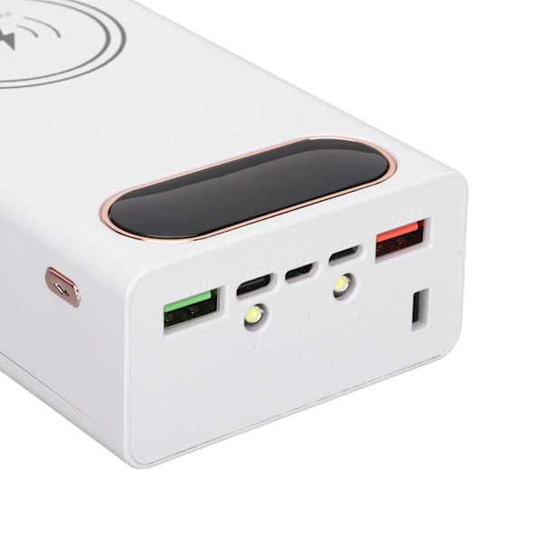 L20 QC 22.5W+15W Langaton lataus Akun Kotelo 20x18650 Akun Laatikko DIY Power Bank(Valkoinen )