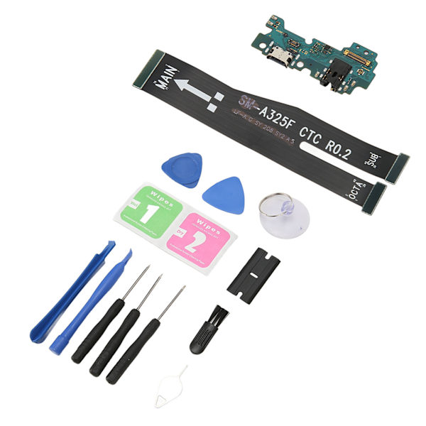 USB-ladekabel Flex-kabel erstatning Telefonlader Dock-kontakt Modulsett for Galaxy A32 A325