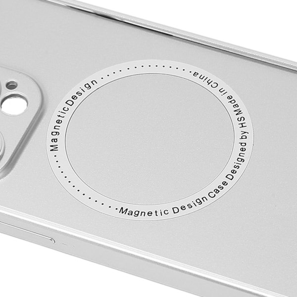 Magnetisk telefondeksel med kameralinsebeskytter Mobiltelefonbeskyttende deksel for MagSafe Sølv for IPhone 14 Pro