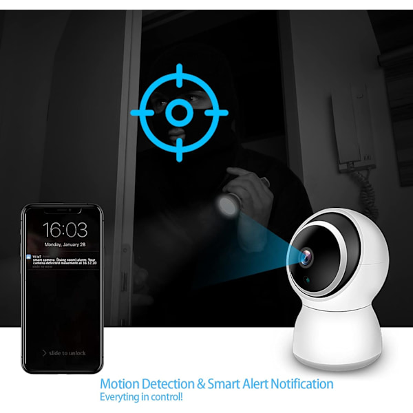 Förbättrad Infraröd Mörkerseende Säkerhetskamera, 4Mp Upplösning Inomhusövervakning Med Flexibel Lagring Och Dubbla Wifi-band För Hemmet