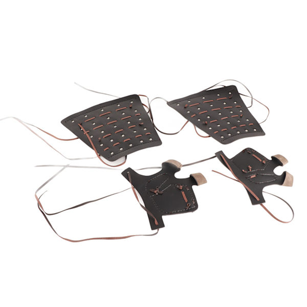 Gauntlet handledsskydd Medeltida Vambrace med handskar Konstläder Armrustning Nitar Bandage Punk Armskydd Bracers Cosplay Kostym