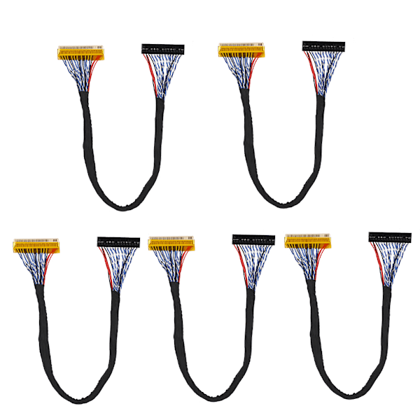 5 stk 30-pin LVDS-kabel 2-kanals 8-bit Støtte 1280x1024 for 17/19 tommers TFT LCD-panel