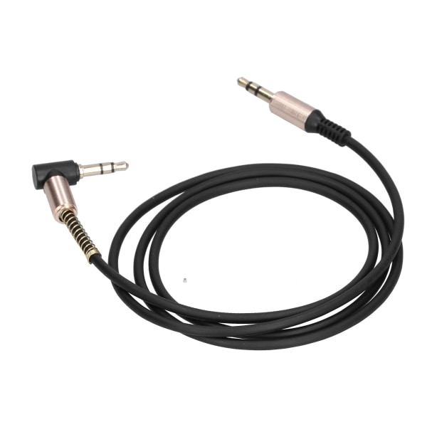 Metall 3,5 mm hann til hann vinklet stereo hodetelefon bil Aux lydforlengelseskabel 1m/3,3ft