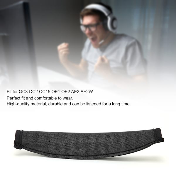 Udskiftningshovedbåndspude DIY Pasform til QC3 QC2 QC15 OE1 OE2 AE2 AE2W Hovedtelefoner Sort