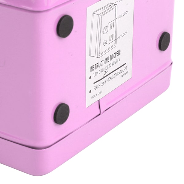 Børns Mini Nøgle Penge Opbevaringssag Simulering Sikker Boks Metal Innovation Gaver TilbehørPink
