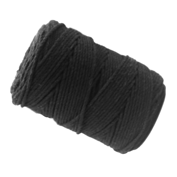 Artisan's Delight, Biologiskt Nedbrytbar Miljövänlig Tråd, 2mm Svart Bomullssnöre för Hantverk, 200 Meter Premium Macrame-snöre, Hållbart & Brett Användningsområde