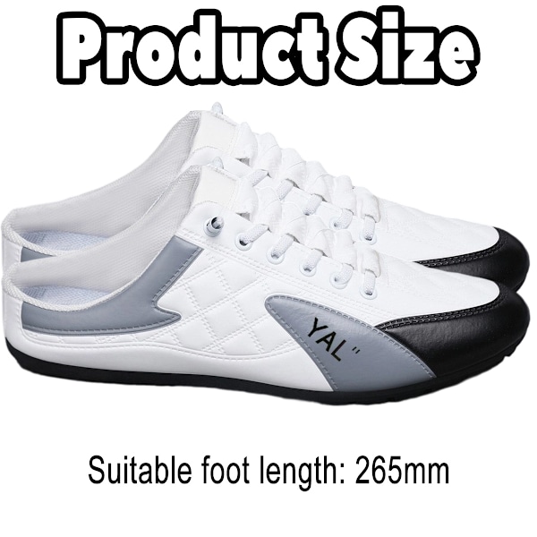Låga herrskor, trendiga slip-on, halvtofflor, platta halkfria bilskor