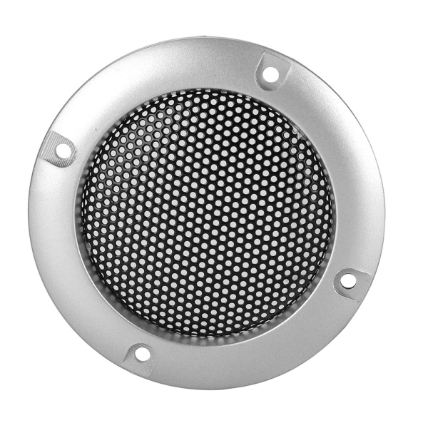 2-tums högtalare dekorativt stålmesh cirkel bilhögtalare skyddsnät (silver)