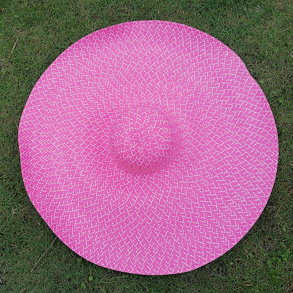 Oversized strandhatter i strå for kvinner - Floppy stråsolhatt - Bredbremmet stråhatt for kvinner - Pakkbar strandhatt for solbeskyttelse