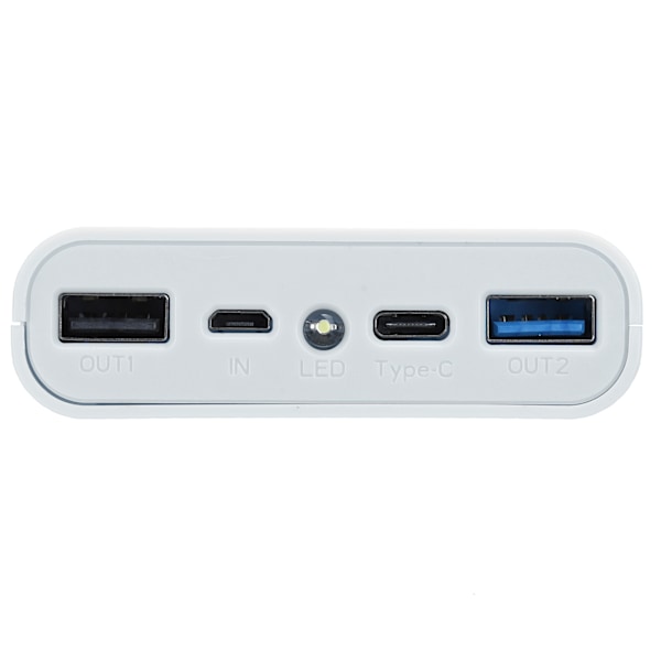 Snabbladdningsversion 8x18650 Power Bank Case USB DIY Kit Skal Batterihållare Laddningsbox Vit
