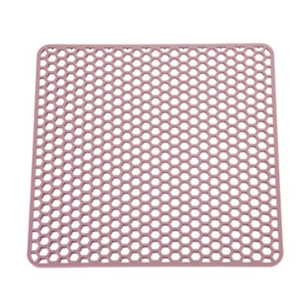 Kitchen Sink Drain Silicon Mat Protector Pad,Silicone Mats Counter Protector, Heat Resistant, Easy to Clean