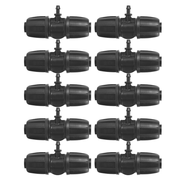 10 kpl 16 mm - 4/7 puutarhalukon piikkinen T-liitin PE-letkulle puutarhakasteluun