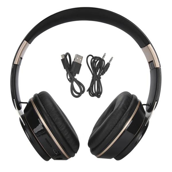 Bluetooth 5.0 Hörlur Trådlös Over Ear Stereo Headset med Mikrofon Gaming Headset