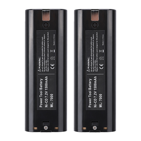 2 stk 7,2V 2100mAh oppladbare strømverktøy NiCd batteri erstatning for Makita 7000 svart
