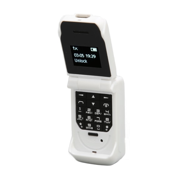 Liten vikbar telefon 0,66 tum OLED-skärm 64x48 32MB 64MB 300mAh batteri Bluetooth vikbar mobiltelefon för seniorer