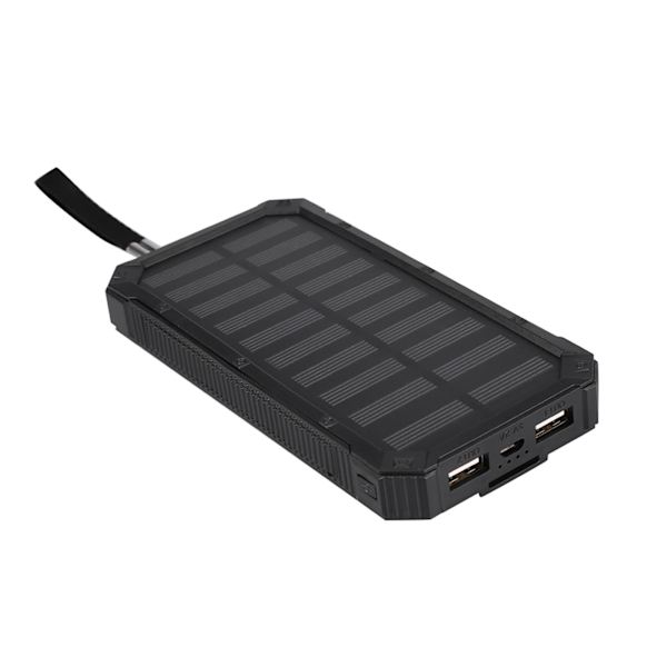 Bærbar 20000mAh hurtigopladning dobbelt USB Polar mobil powerbank-etui DIY-sæt sort