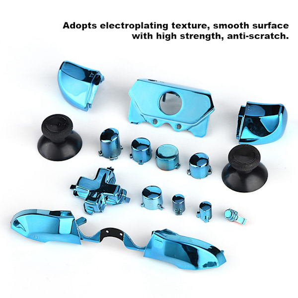 Full Button Sets Mod Replace Part för Microsoft Xbox One Controller 3.5mm Jack (Blå)