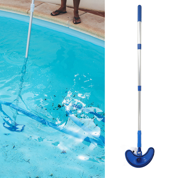 Pool dammsugare sugverktyg med borste bärbar teleskopisk stång plast pool dammsugare jet cleaner för spa center fontän europeisk standard