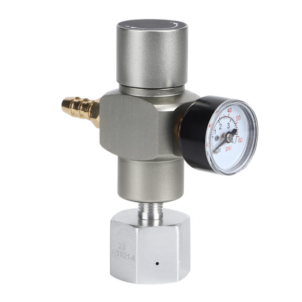 2 i 1 Mini CO2 Gas Regulator Soda Trykmåler med adapter 3/8in til TR21.4