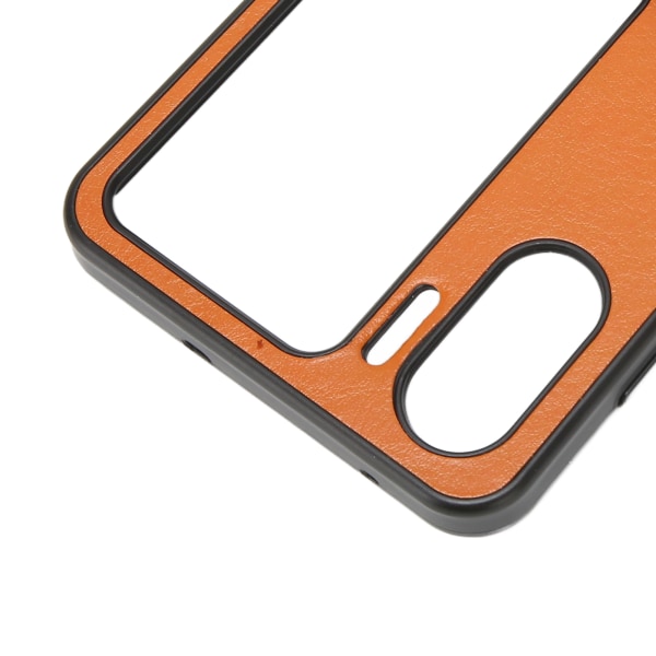 Fodral i läder till vikbar telefon med ränder, förhindrar fall för Oppo Find N2 Flip