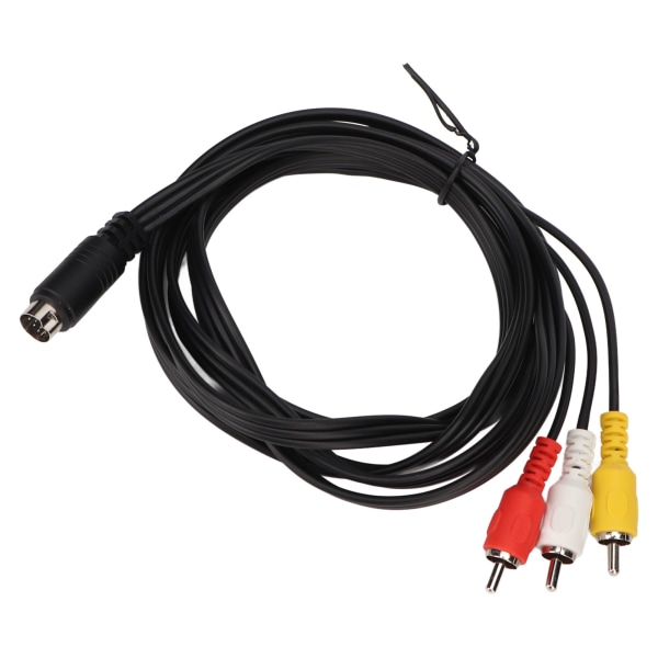 Mini DIN 10-pin naar 3 RCA-kabel, mannelijk naar mannelijk, heldere signaalvideo-adapterkabel voor tv-monitorprojector 5,9ft