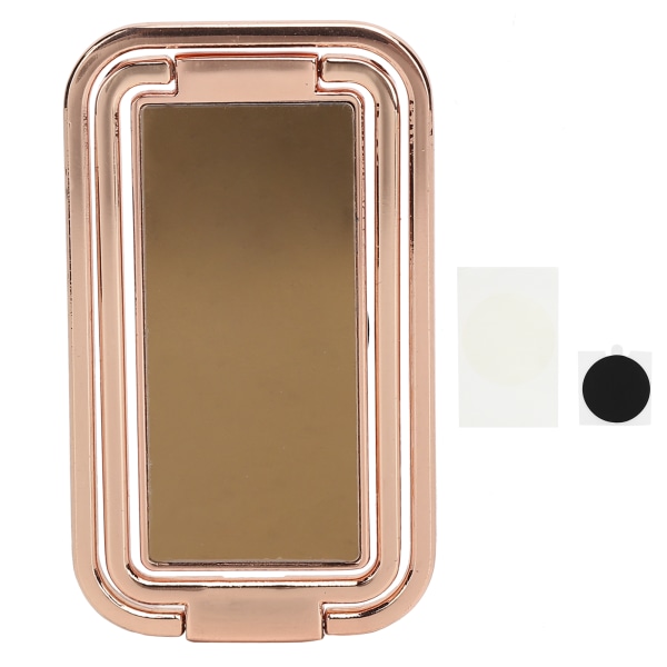 Finger Ring Mobiltelefon Hållare Stativ 360° Rotation Metall Ring Spänne MultiAngle Hand Grip(Rose Gold )