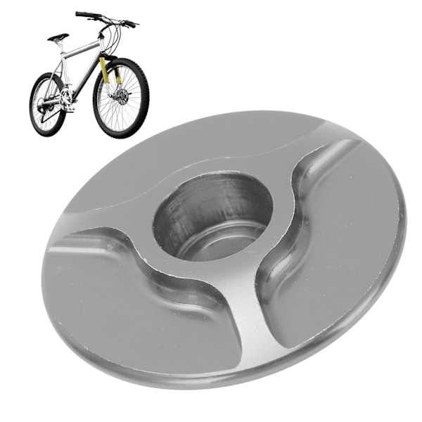 Cykling Elegans, Topplock för Headset i Aluminiumlegering, Enkel Elegant Design, Precisionspassform för MTB Landsvägscyklar, Kompressionsplugg Säkerställer Hög Hållfasthet