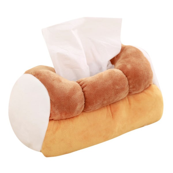 Simulerad Toast Servettbehållare Plysch Bröd Pappershållare Servettbehållare För Hem Bil Café(25*15*15cm)