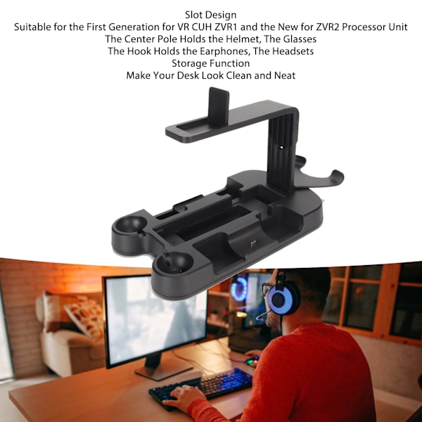 Vertikalt Laddningsställ Laddningsdisplay VR Laddningsställ för PS4 för PS4 Pro för PS4 Slim för PS5 Svart