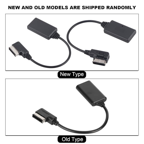 Bluetooth 5.0 AUX-musiksnitfladeadapter lydkabel passer til AMI MMI MDI