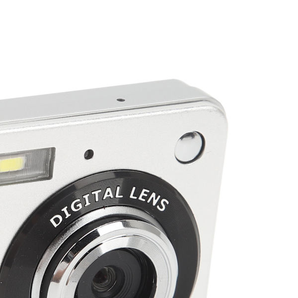 4K digitalkamera for tenåringer 48MP HD 2,7 tommers TFT-skjerm 8X zoom autofokus anti-shake lomme kompaktkamera for reisefotografering Vlogging sølv