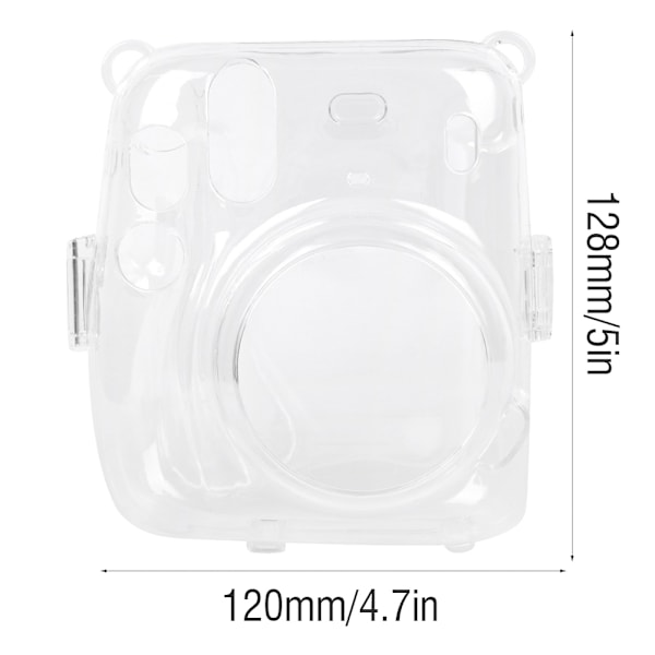 PC Transparent Skyddande Skal Reptålig Anti Fall Kameraväska för instax mini11 Instant Camera