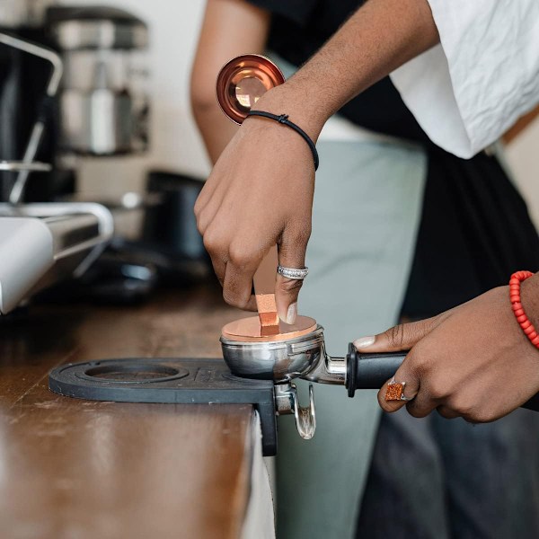 Espressoskopa Tamper 2 ST, Multifunktionell Ergonomisk Design Livsmedelsklassat Rostfritt Stål Måttsked för Kompakt Storlek Lätt att Rengöra Hem &amp;