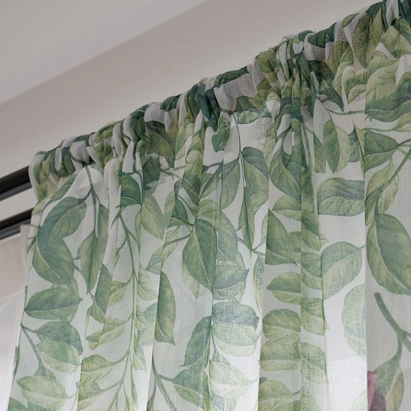 Polyester vindusgardin Valances Voile soverom stue dekor (lilla)