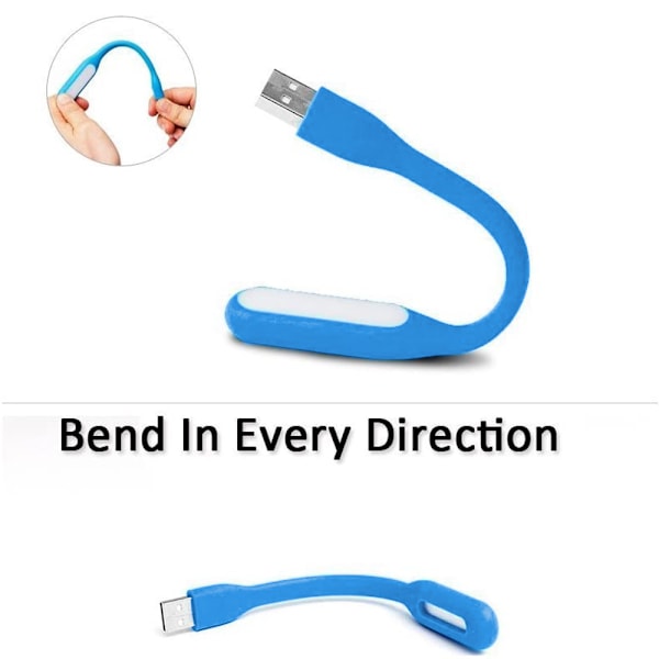 3-pak Mini USB LED-lys, USB-lys til bærbar computertastatur, fleksibel læselampe, USB-drevet LED-lys, bærbar USB-bærbar lys