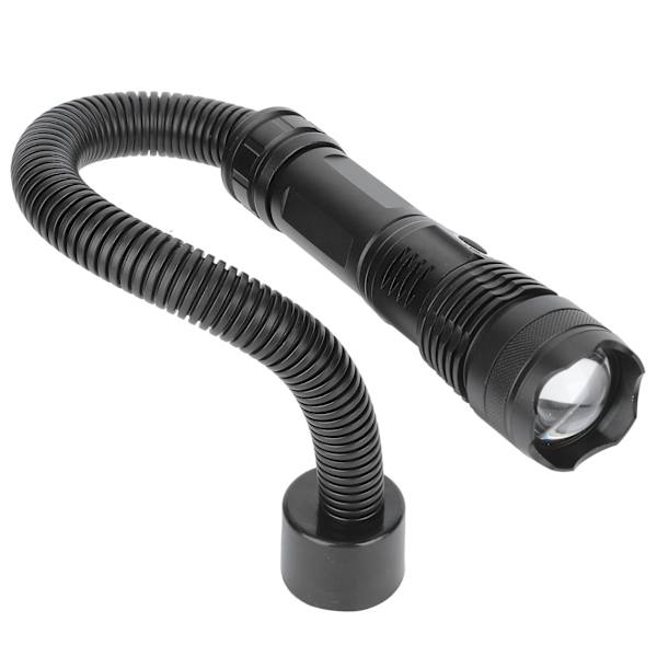 Flexibel LED-arbetslampa med svanhals för bilreparation, bärbar lampa med magnetisk bas och 5 ljuslägen, zoombar Cree LED-ficklampa för inspektion