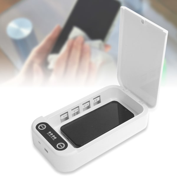 B1 ABS Multifunktion UV-lys Mobiltelefon Rengøringsboks Ultraviolet Opladningsværktøjskasse